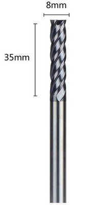 Frez kwadratowy z węglika wolframu 8 mm HRC 45 Ciężkie cięcie
