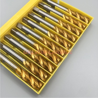 Złoty gwint ze stali szybkotnącej HSS Spiral Flet Tap przez gwintownik z ślepym otworem Tap Machine Tap